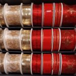 Kleinrolle Weihnachtsbänder rot