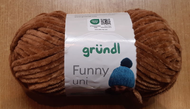 Gründl: Funny uni 100g ~ 120m, Chenille Garn